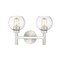 Z-Lite Sutton Vanity, 2-Light, 15.75 In.W x 7 In.L x 10.25 In.H, Brushed Nickel/Clear 7502-2V-BN - alternate 7